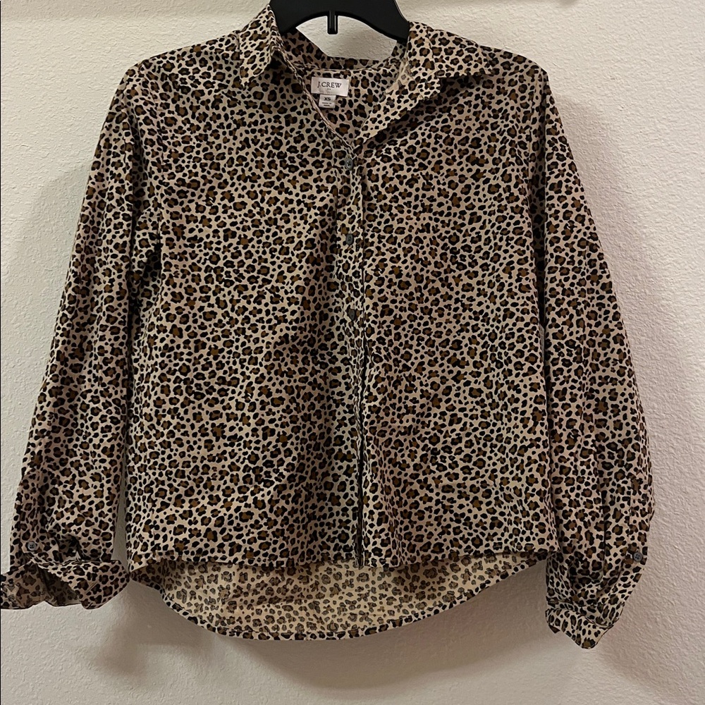 J. Crew Leopard Print Blouse